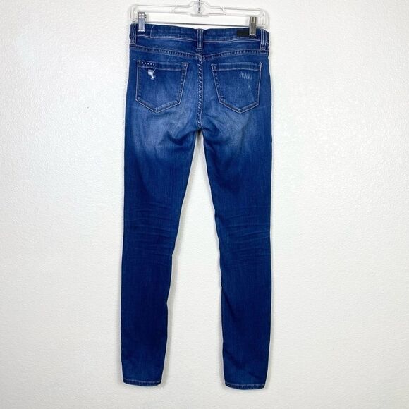 Blank NYC Skinny Classique Ripped Patched Low Rise Skinny Jeans - Picture 3 of 6